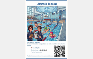 Test d'entrée au club le 22/06 (pour les 18 ans et -)