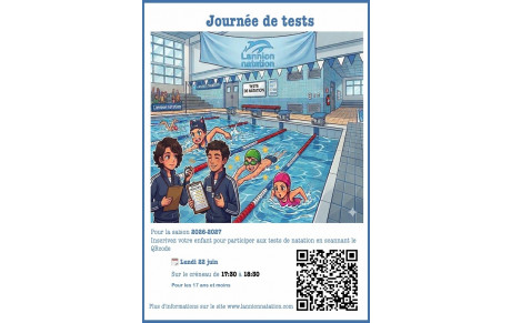 Test d'entrée au club le 22/06 (pour les 18 ans et -)